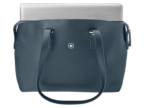 Сумка женская WENGER RosaElli с карманом для ноутбука 14, синяя, полиэстер, 37 x29x19 см