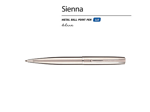 Ручка металлическая шариковая Sienna, сталь
