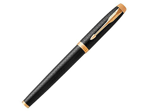 Перьевая ручка Parker IM Premium Black GT, перо: F, цвет чернил: blue, в подарочной упаковке.