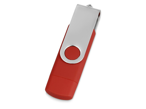 USB/micro USB-флешка 2.0 на 16 Гб Квебек OTG, красный