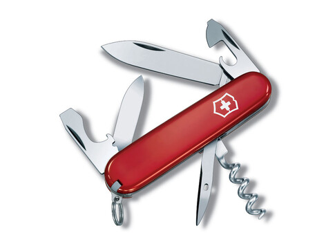 Нож перочинный VICTORINOX Tourist, 84 мм, 12 функций, красный