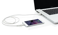 Кабель «2 в 1» с лицензированным MFi разъемом Apple Lightning, белый