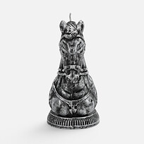 Свеча фигурная «Бюст лошади», серебристая