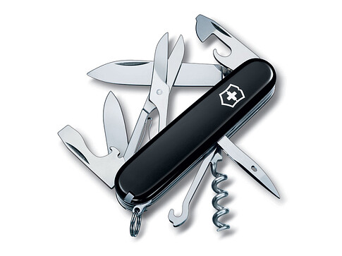 Нож перочинный VICTORINOX Climber, 91 мм, 14 функций, чёрный Нож перочинный VICTORINOX Climber, 91 мм, 14 функций, чёрный
