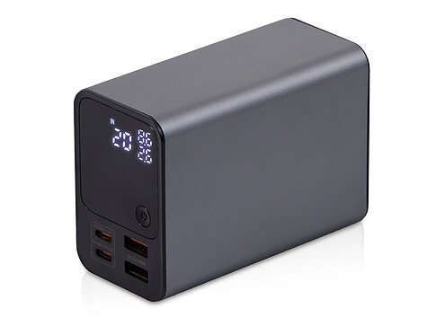 Внешний аккумулятор для ноутбуков EpIQ, 100 Вт, 30000 mAh, темно-серый
