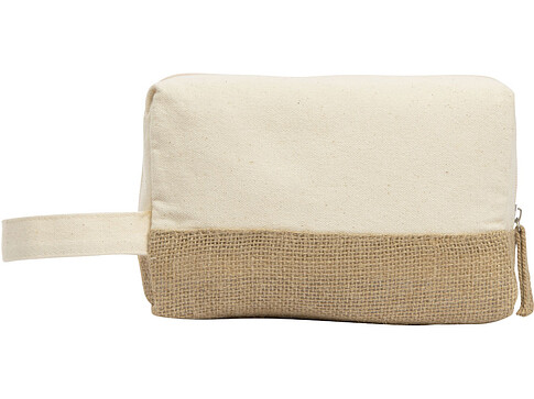 Косметичка Jute с ручкой из хлопка и джута, натуральный