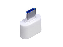 Универсальный адаптер USB Type-C папа Type-A мама, белый