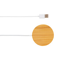 Магнитное устройство для беспроводной зарядки Bamboo, 10 Вт, коричневый