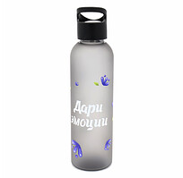 Бутылка пластиковая для воды Sportes (матовая), черная