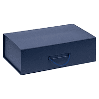 Подарочная коробка, размер 39*26,3*11 см, Solution Prestige Big Case с магнитным клапаном и ручкой , темно-синяя