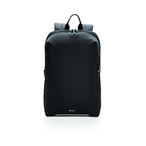 Рюкзак Swiss Peak с RFID-защитой и USB-A из rPET AWARE™, 15,6’’, черный