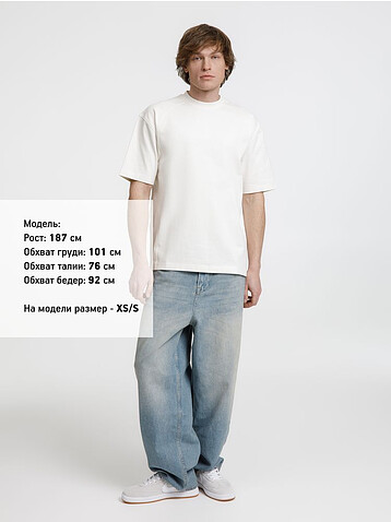 Футболка оверсайз унисекс Sideline, молочно-белая, XS/S