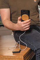 Магнитное устройство для беспроводной зарядки Bamboo, 10 Вт, коричневый