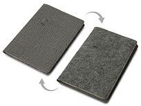 Двустороннее портфолио из рпет-фетра и искусственной кожи Felt, серый