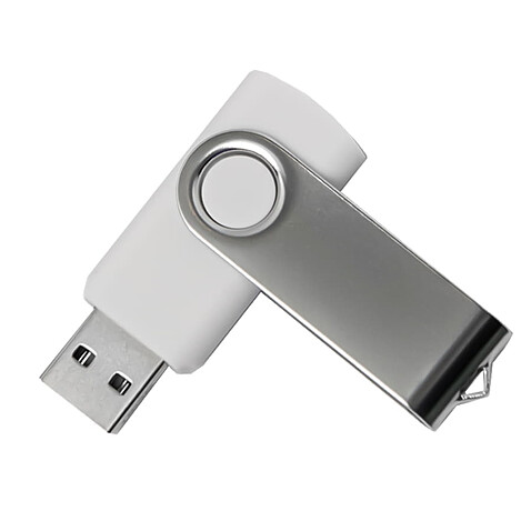 USB flash-карта  Dot  (8Гб), белый, 5,8х2х1,1см,пластик металл