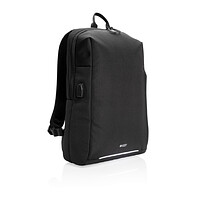 Рюкзак Swiss Peak с RFID-защитой и USB-A из rPET AWARE™, 15,6’’, черный