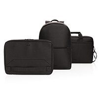 Рюкзак для ноутбука Swiss Peak Deluxe из экокожи (без ПВХ), черный