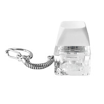 Брелок PUSH ME с LED подсветкой, Белый