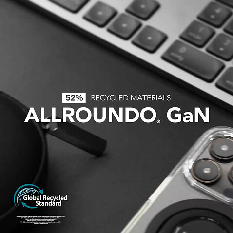 Зарядное устройство VONMAHLEN allroundo® GaN, 30 Вт, 120 см, черный