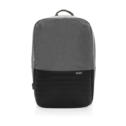 Антикражный рюкзак для ноутбука Swiss Peak с RFID-защитой из rPET AWARE™, 15,6’’, серый