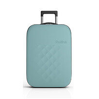 Чемодан складной Rollink Vega II 55x40x20 см, 2 колеса, бирюзовый, зеленый айсберг