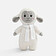 Мягкая игрушка Beastie Toys, овечка с белым шарфом