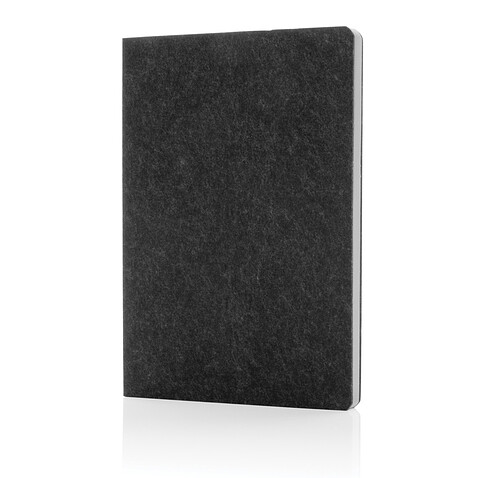 Блокнот Phrase из переработанных фетра и бумаги GRS, А5, 80 г/м², черный