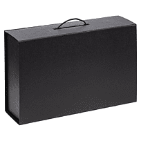 Подарочная коробка, размер 39*26,3*11 см, Solution Prestige Big Case Soft с магнитным клапаном и ручкой , черная