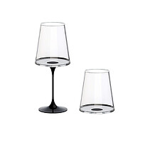 Хрустальный бокал для красного вина на магните Trebonn SplitGlass, 2 шт, 450 мл, черный