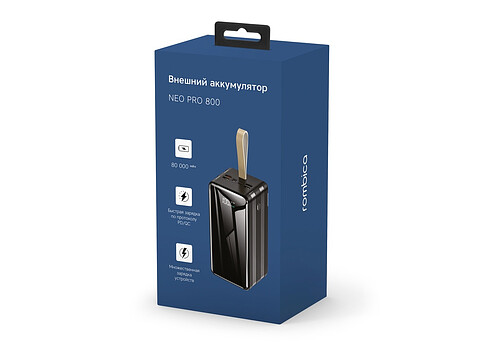 Внешний аккумулятор Rombica NEO PRO-800 Black
