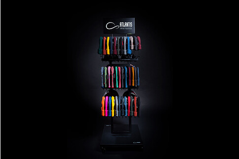 Стойка напольная с образцами_ATLANTIS BLACK RETAIL DOUBLE SIDE DISPLAY
, черный