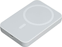 Внешний аккумулятор Wels, 5000 mAh с беспроводной зарядкой, белый