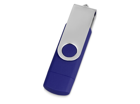 USB/micro USB-флешка 2.0 на 16 Гб Квебек OTG, синий