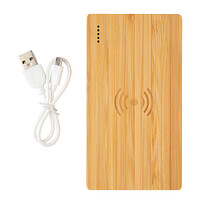 Экологичный внешний аккумулятор Bamboo, 4000 mAh, коричневый