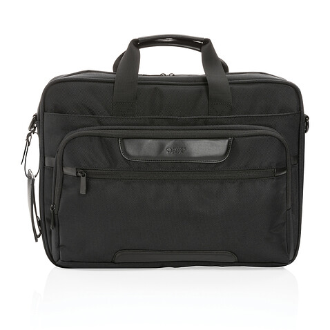 Сумка для ноутбука Swiss Peak Voyager из RPET AWARE™, 15,6 , черный