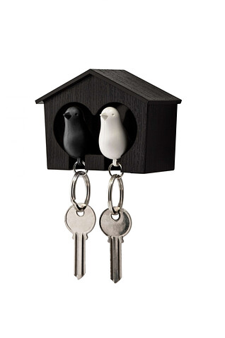 Держатель и брелок для ключей Duo Sparrow, черный