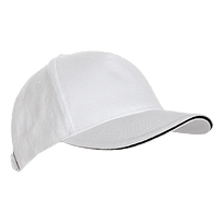 Бейсболка с кантом STAN 5 клиньев хлопок 280, 11K, Белый,  (10/1)  (56-58/ONE SIZE)