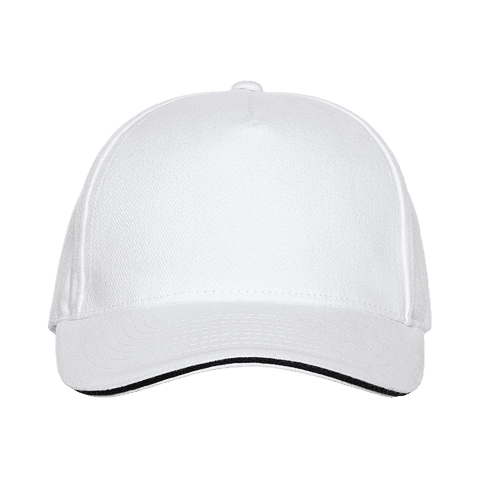 Бейсболка с кантом STAN 5 клиньев хлопок 280, 11K, Белый,  (10/1)  (56-58/ONE SIZE)