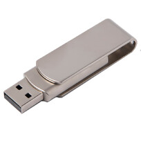 USB flash-карта SWING METAL (16Гб), серебристая, 5,3х1,7х0,9 см, металл