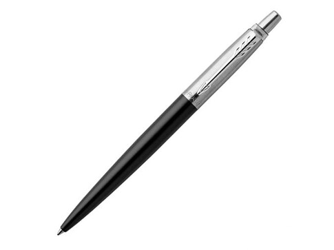 Шариковая ручка Parker Jotter Essential, Satin Black CT, стержень: M, цвет чернил : blue или black