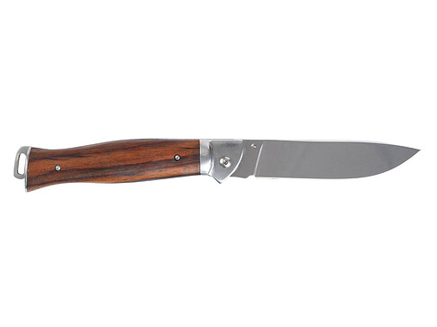 Нож складной Stinger, 106 мм, (серебристый), материал рукояти: сталь/дерево (серебристо-коричневый)