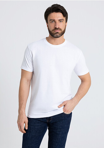 Футболка мужская STAN хлопок 180, 08U, Белый,  (10/1)  (44/XS)