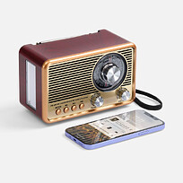 Bluetooth-колонка с радио Listenberg, коричневая