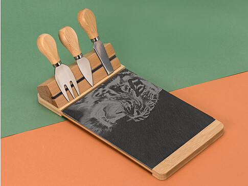 Набор для сыра из сланцевой доски и ножей Bamboo collection Taleggio