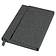 Ежедневник Alfa Bird line Nuba, темно-серый,  недатированный, в твердой обложке с магнитным клапаном и металлическим элементом