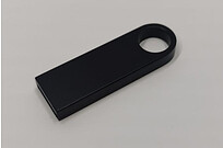 USB 2.0 - флешка с мини чипом и круглым отверстием 32 GB, черная