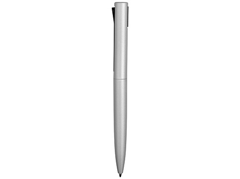 Ручка металлическая шариковая Bevel, серебристый/черный