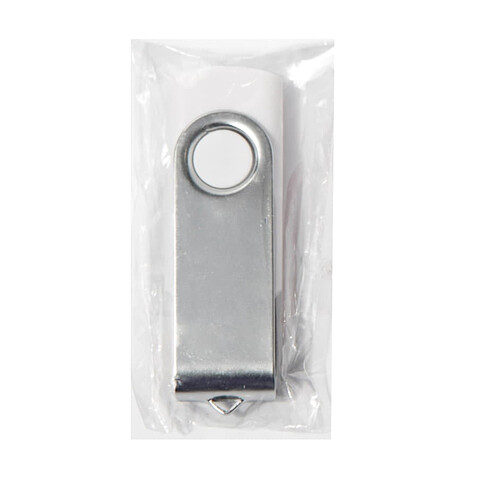 USB flash-карта  Dot  (8Гб), белый, 5,8х2х1,1см,пластик металл