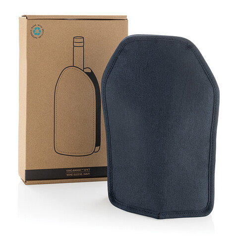 Чехол для вина Vino из rPET AWARE™, темно-синий