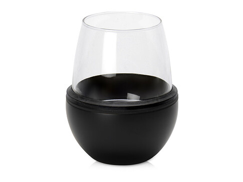 Тумблер для вина WINE KUZIE, черный